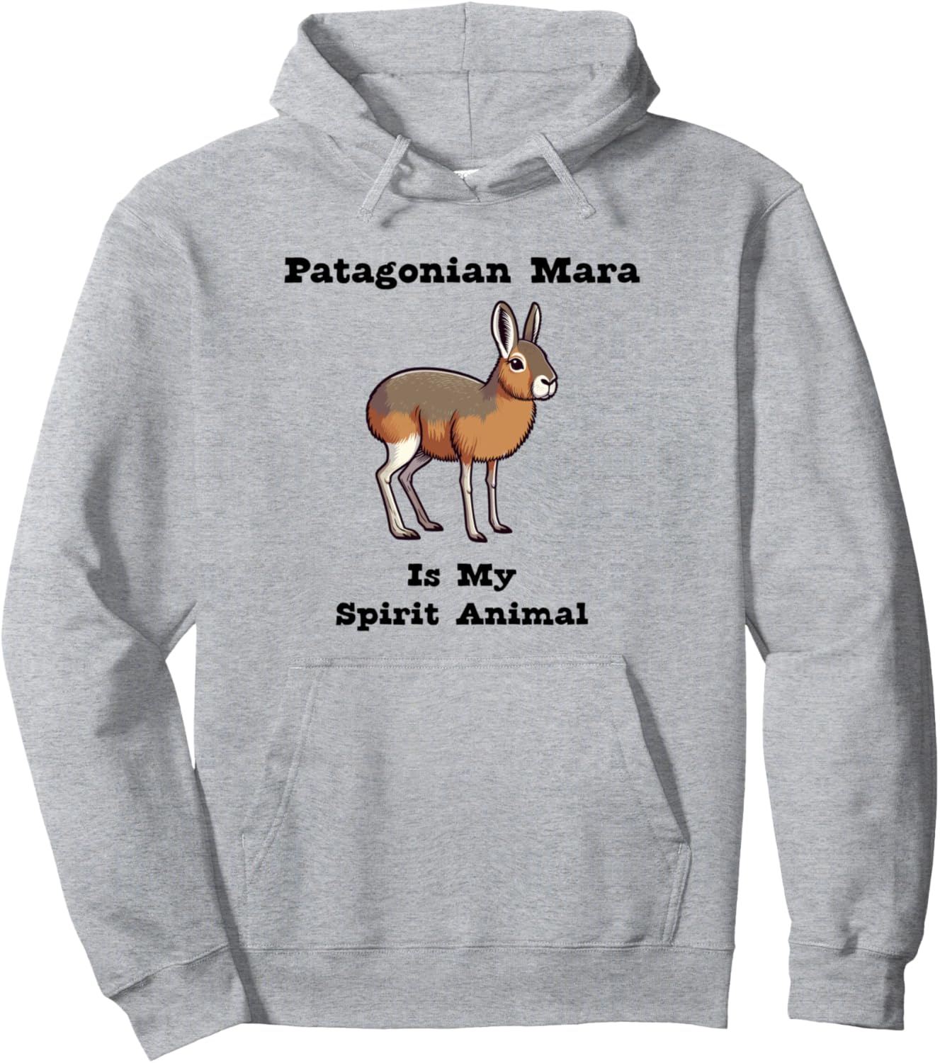 

Худи с изображением патагонского животного-символа Мала Patagonian Mara, серый