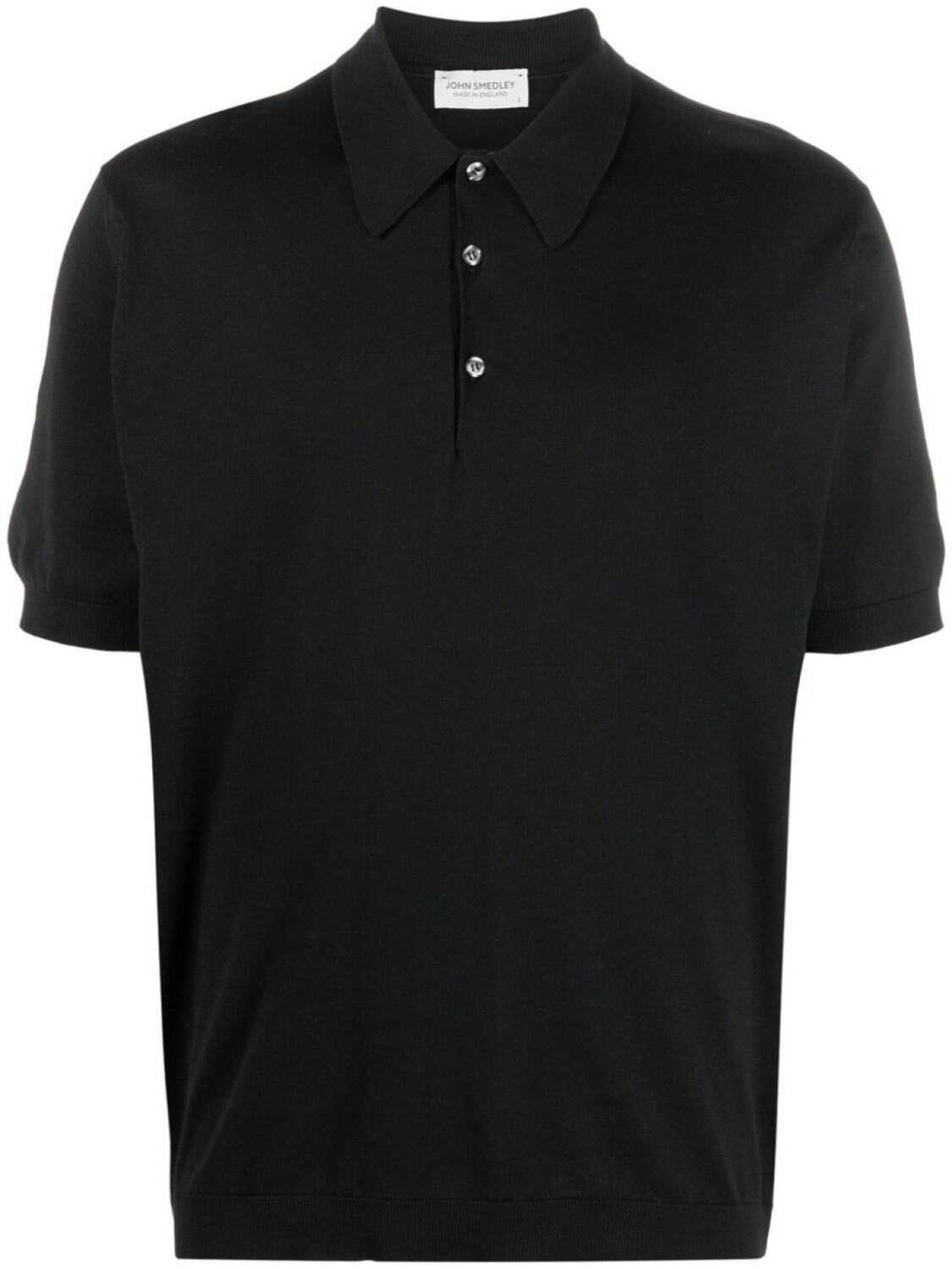 

John Smedley рубашка поло с короткими рукавами, черный