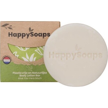 

Лосьон для тела Happysoaps — Aloe You Vera Much — свежий, бодрящий и увлажняющий — 100% без пластика, веганский и натуральный — 65 г