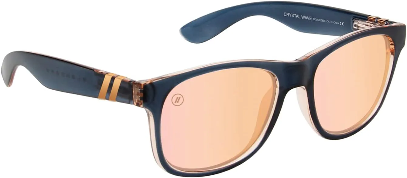 

Солнцезащитные очки Blenders Eyewear M Class X2 – поляризованные – круглые линзы, пружинный механизм застежки – 100% защита от УФ-излучения – для женщин, Crystal Wave