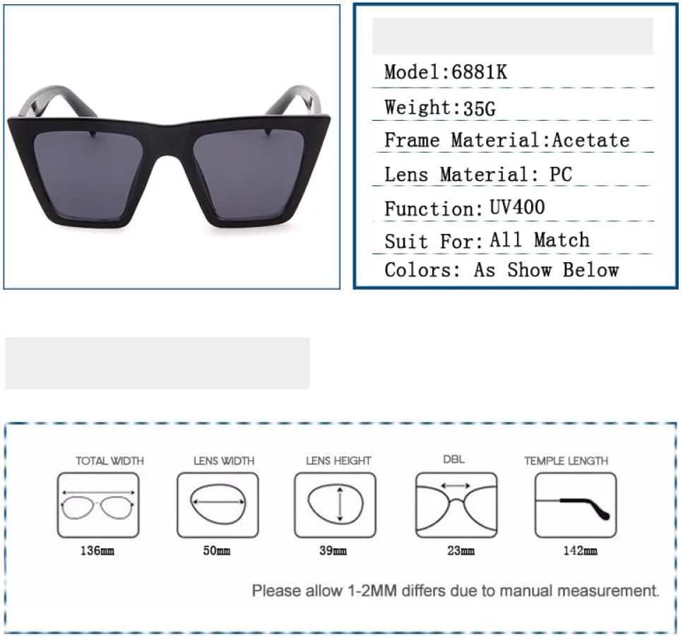 

Женские солнцезащитные очки квадратной формы с поликарбонатной оправой и градиентными линзами, модель «кошачий глаз», мужские солнцезащитные очки MTZJH, C5