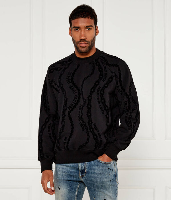 

Свитер Relaxed fit Versace Jeans Couture, черный