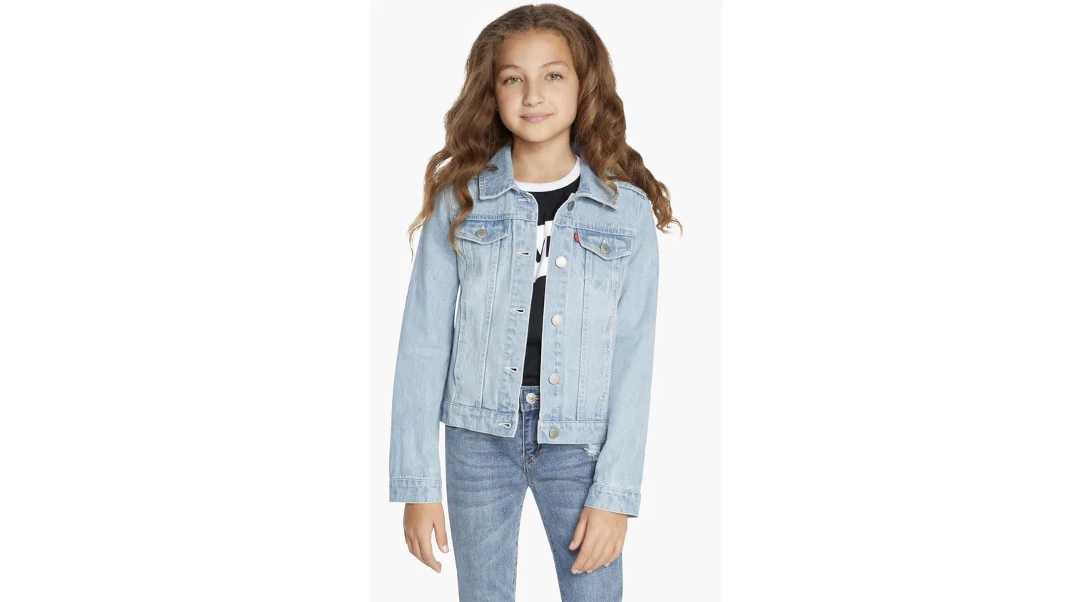 Куртка дальнобойщика для девочек 7-16 лет Levi's, Blue — фото 2