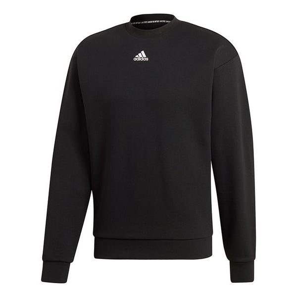 

Толстовка adidas M Mh 3s Crew Casual Sports Solid Color Round Neck Black, черный