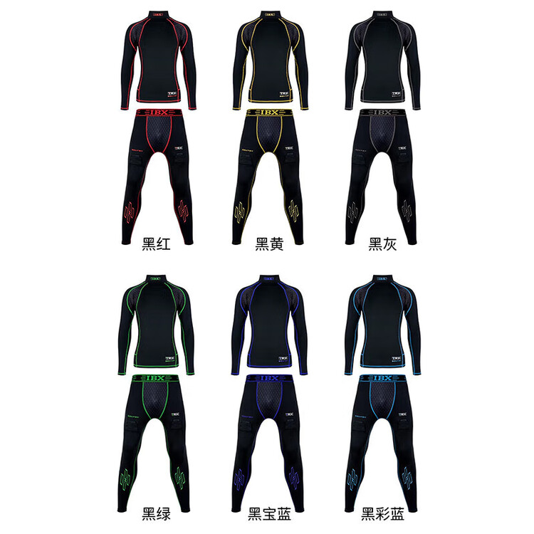 

He Jiagong Детский и юношеский комплект для хоккея с быстрой сушкой, водолазка с круглым вырезом, антипорезная, влаговпитывающая форма для мальчиков и девочек, женский комплект (Color Note), размер M (рекомендуемый рост 125-140 см)