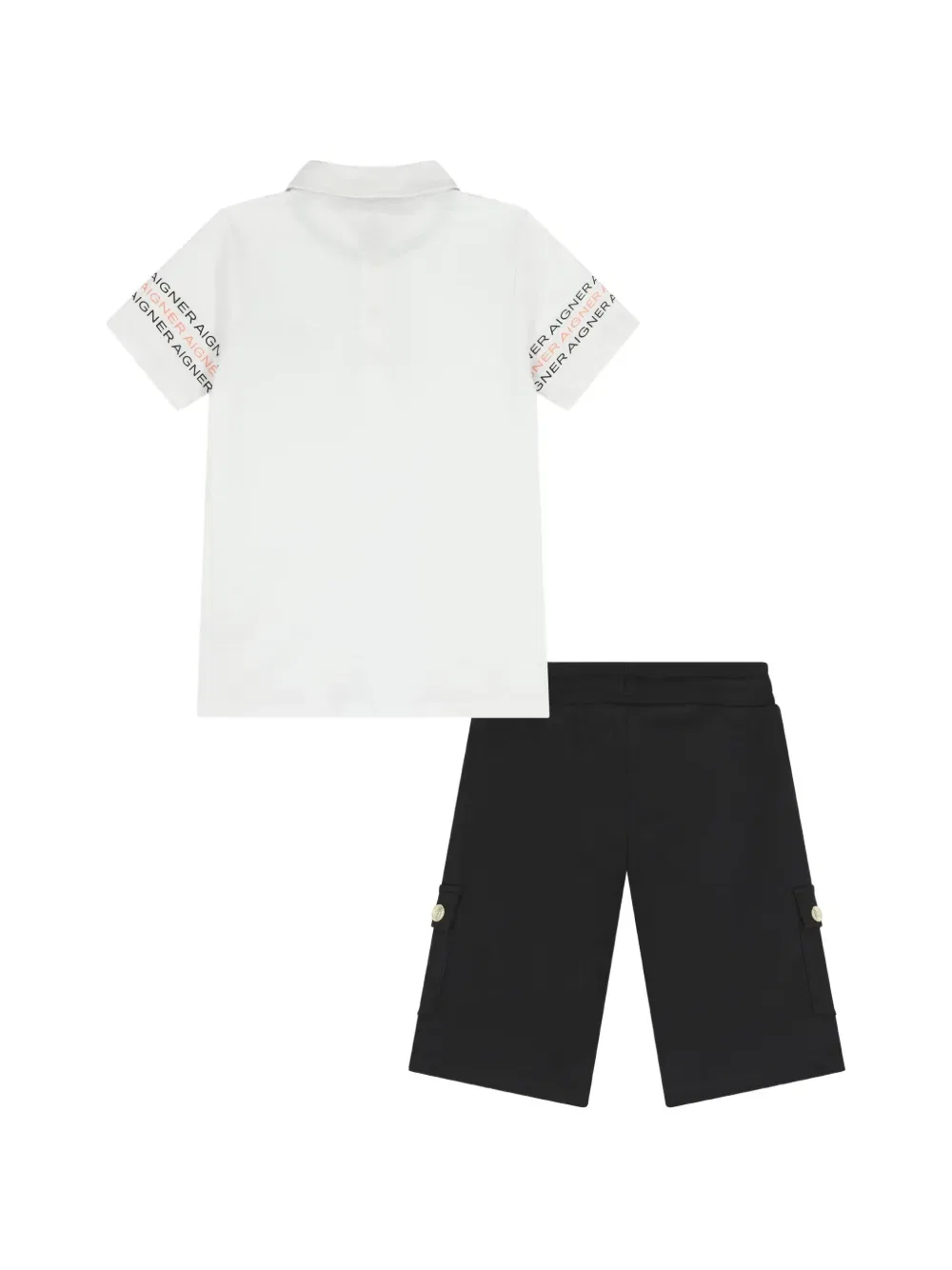 Комплект шорт с завязками на талии (два предмета) Aigner Kids, белый — фото 2