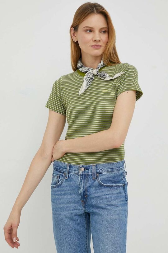 

Хлопковая футболка Levi's, зеленый
