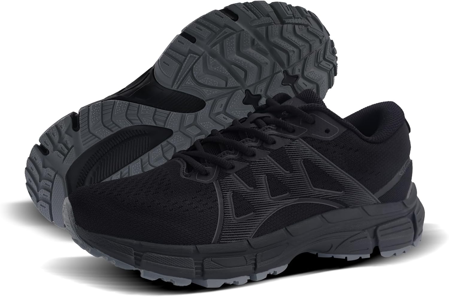 

Мужские модные кроссовки для фитнеса и тенниса, легкие спортивные туфли с противоскользящей подошвой, комфорт для ношения в течение всего дня Sadmon, черный