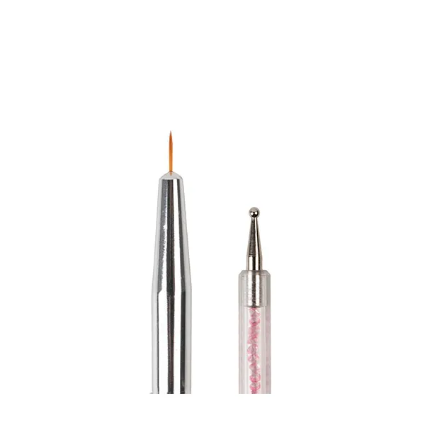Кисть для украшения ногтей Pincel Delineador Corto + Herramienta 1699, 1 UD — фото 2