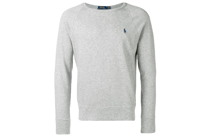 Флисовая толстовка с круглым вырезом Polo Ralph Lauren, серый — фото 3