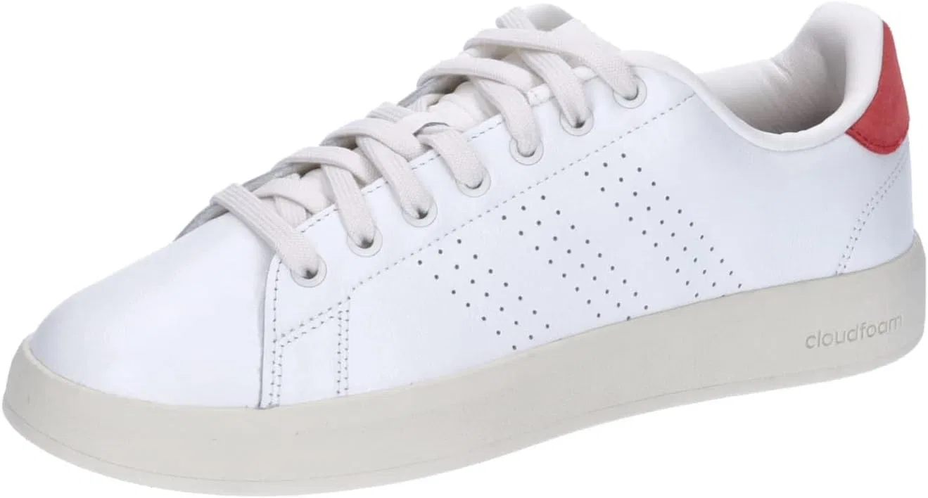 Мужские кожаные кроссовки Adidas Advantage Premium, Core White Core White Bright Red