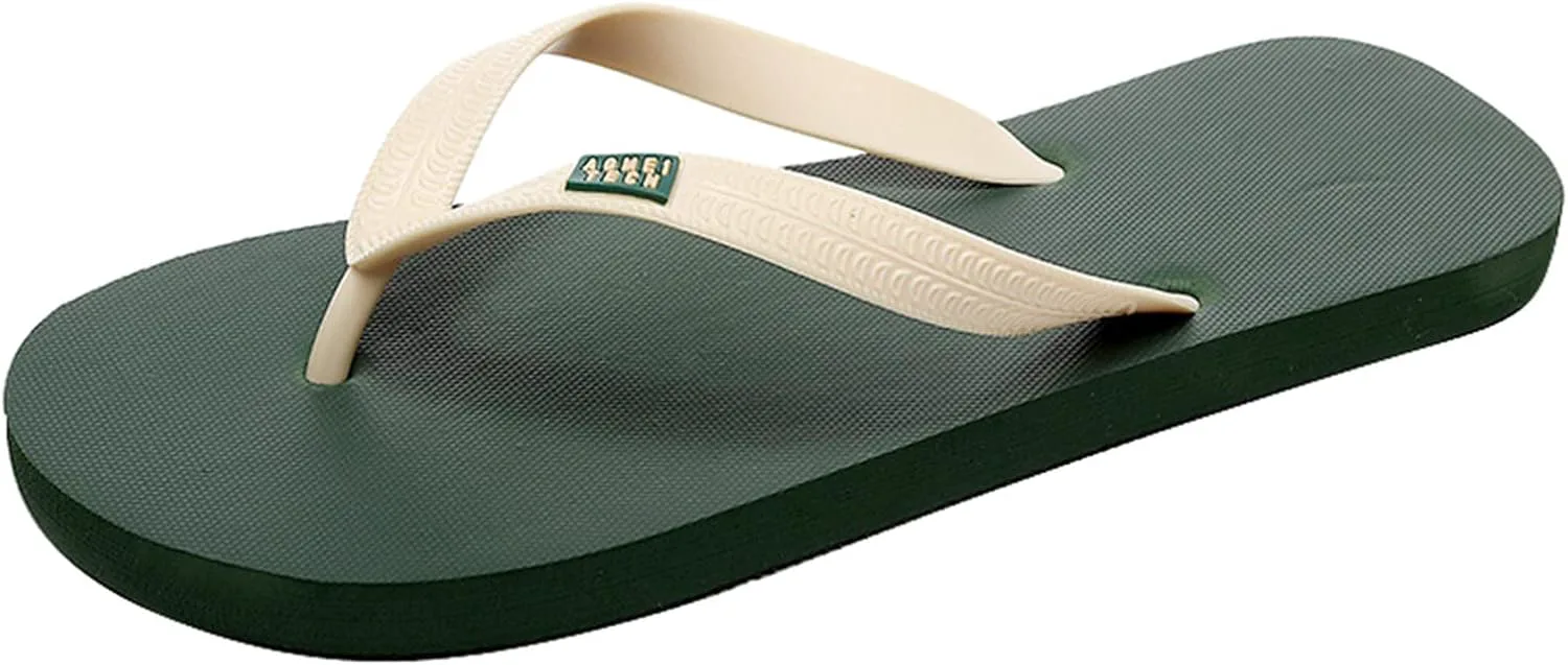 

Мужские туфли-тапочки с плоской елочкой, модные повседневные пляжные сандалии с поддержкой размера Generic, зеленый