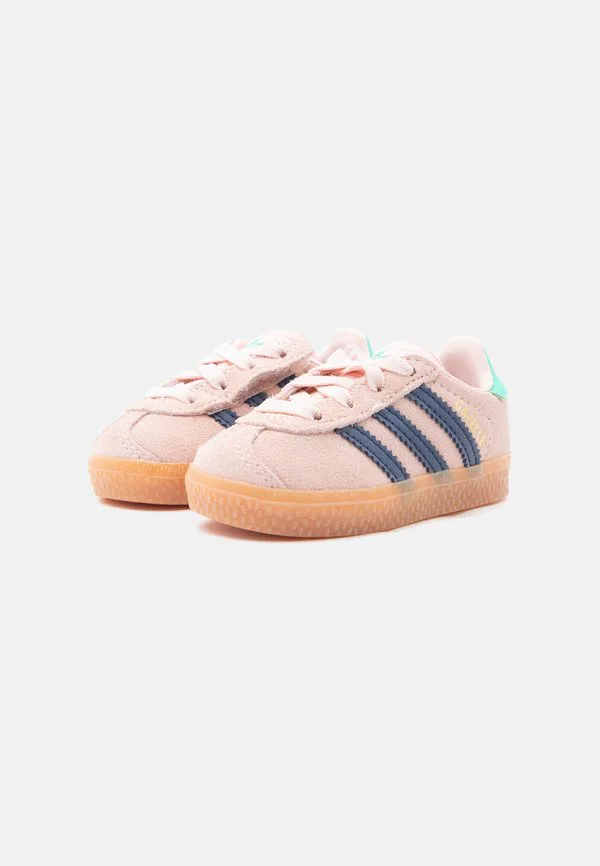 Детские туфли gazelle унисекс Adidas Originals, Blush Pink/Night Indigo/Hi Res Green — фото 2
