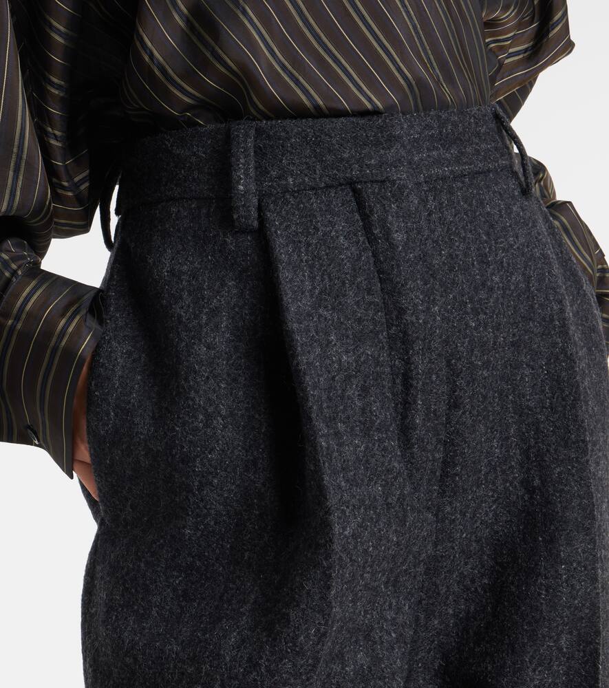 Широкие брюки из шерсти в полоску Dries Van Noten, Dark Grey — фото 4