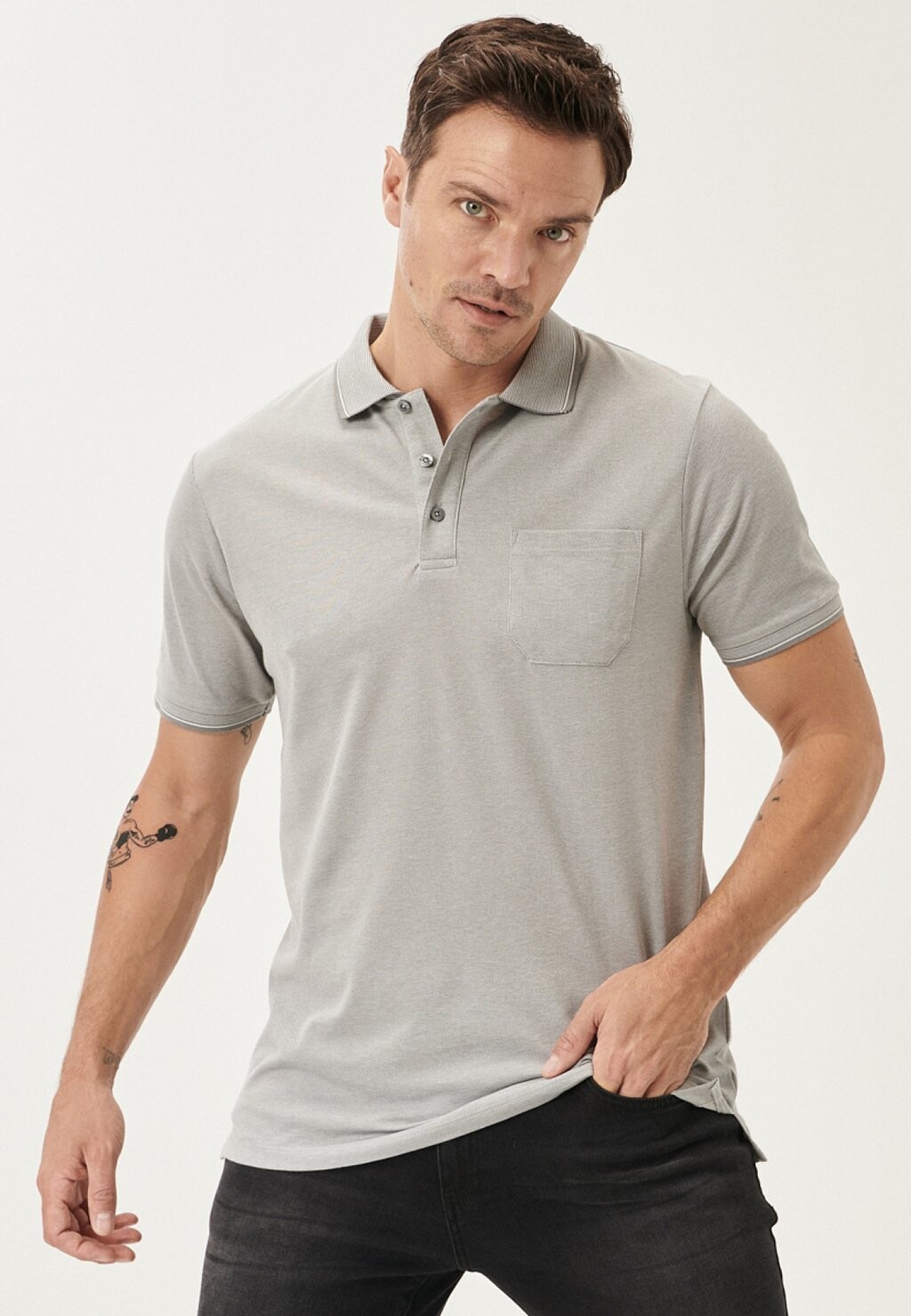 

Рубашка поло COMFORT FIT AC&CO / ALTINYILDIZ CLASSICS, серый