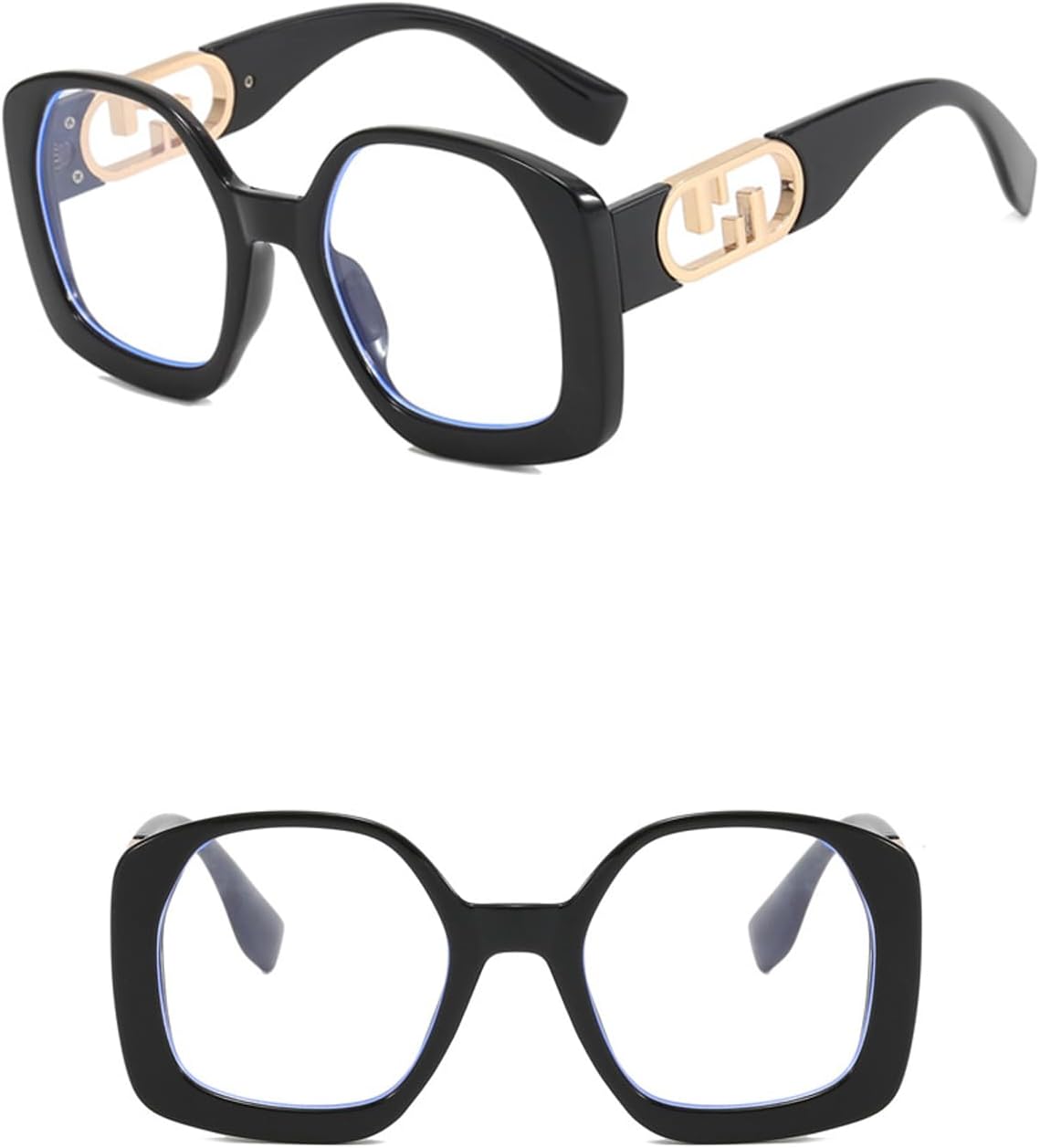 

Квадратные солнцезащитные очки большого размера, модные солнцезащитные очки в ретро-оправе с крупной рамкой, солнцезащитные очки с защитой от УФ-излучения для женщин YLYSLFC, Black