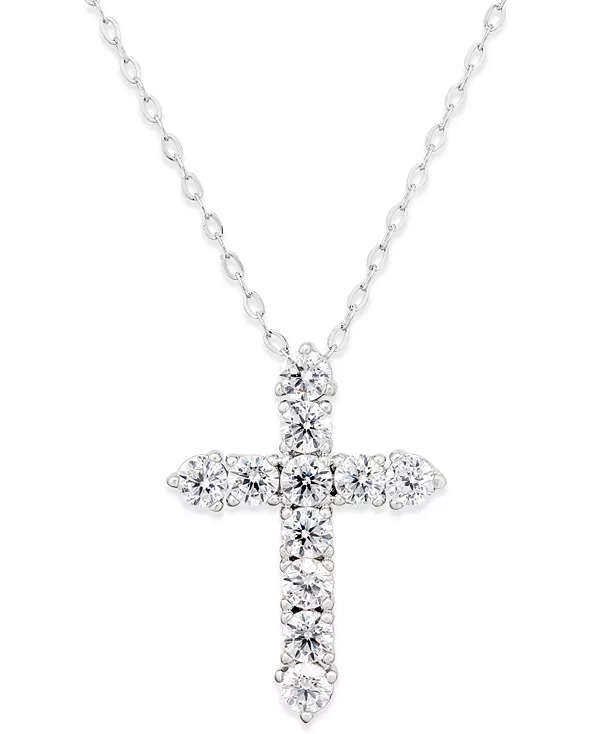 

Ожерелье с подвеской-крестиком из серебристого кристалла, созданное для Macy's Eliot Danori, silver