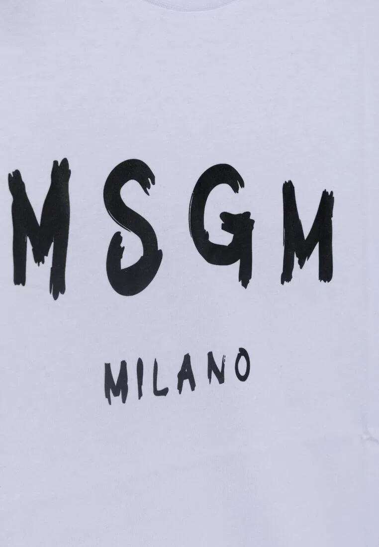 Футболка, хлопок, для детей Msgm, белый — фото 2