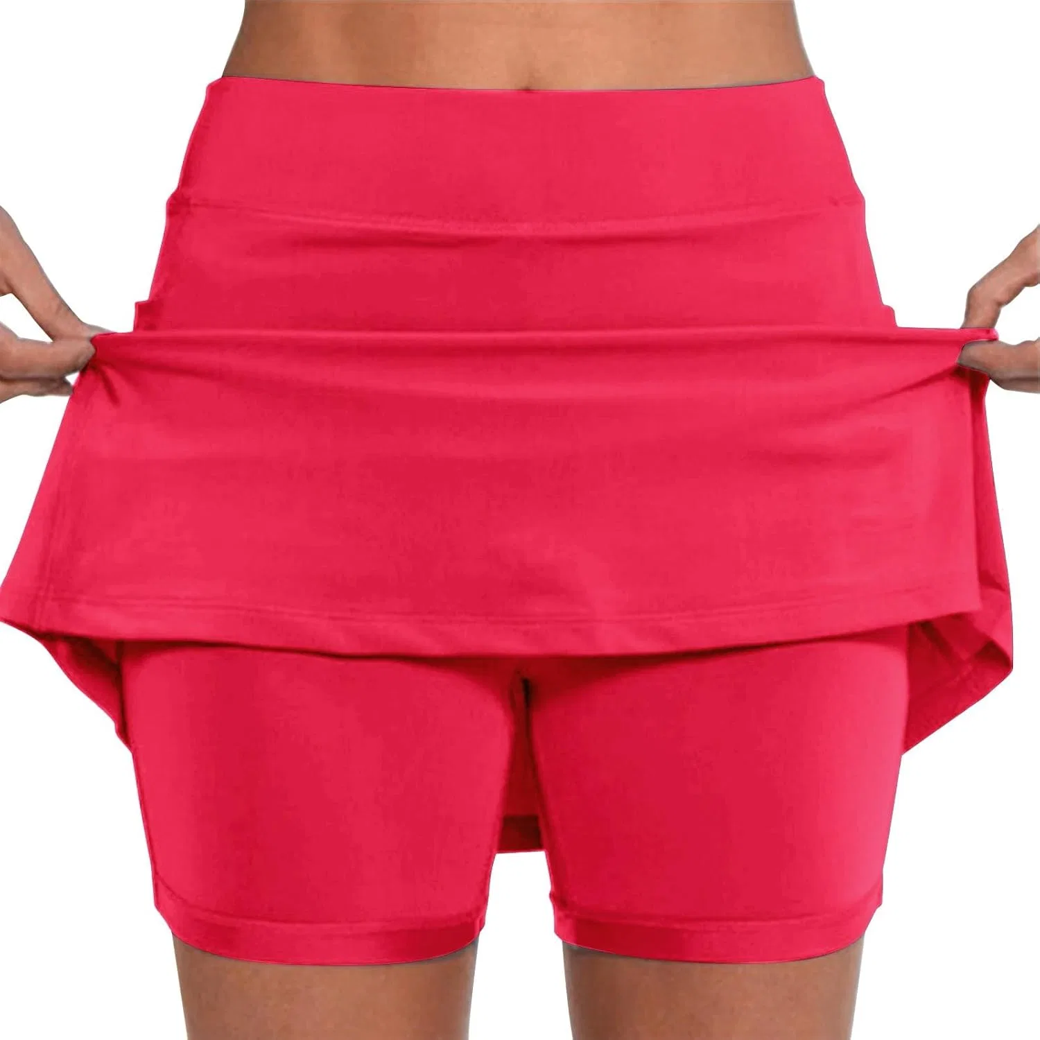 Спортивная юбка-шорты с карманами, Hot Pink