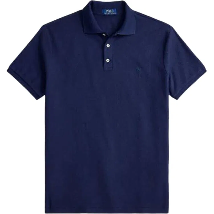 Поло Polo Ralph Lauren Custom Slim Fit мужское морской синий