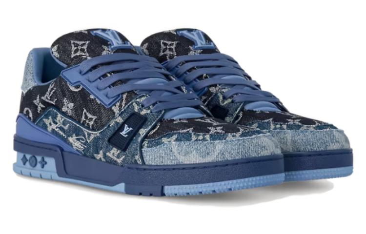 Кроссовки Low Top для скейтбординга мужские синие LOUIS VUITTON — фото 3