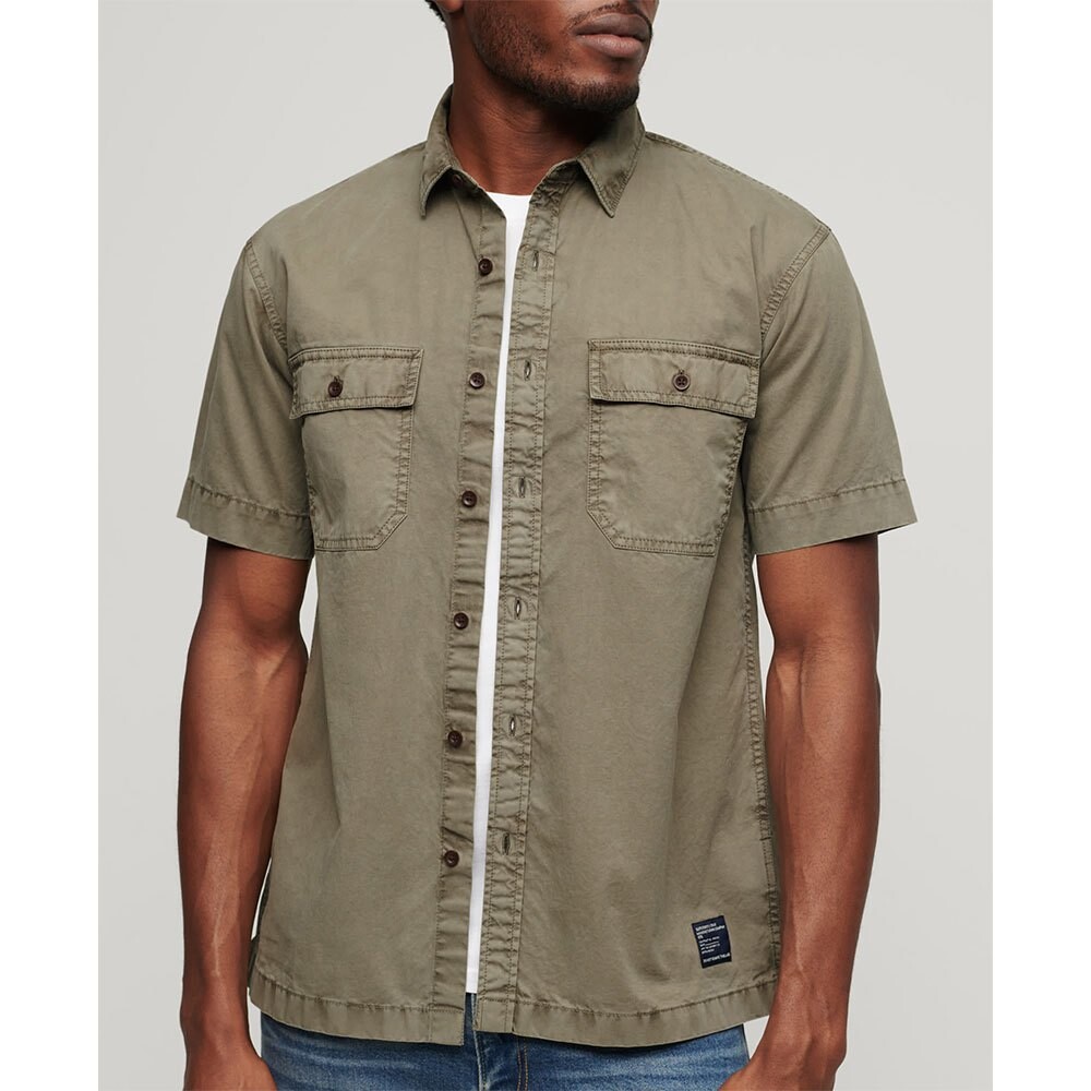 

Рубашка с коротким рукавом Superdry Military, бежевый