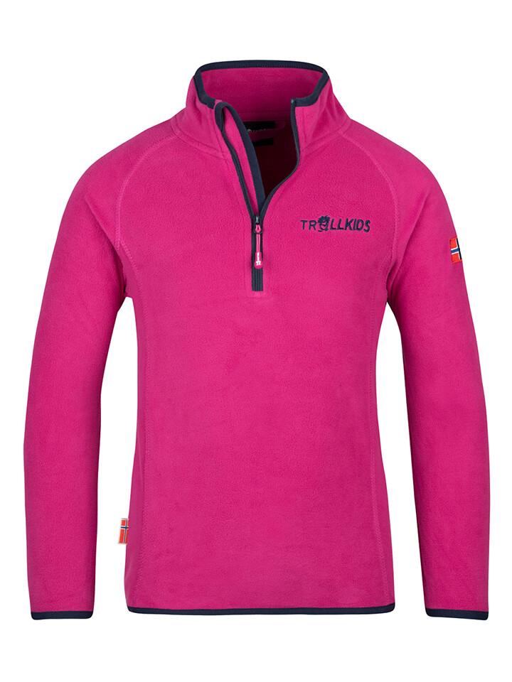 

Флисовая куртка Trollkids Fleecepullover Nordland, розовый