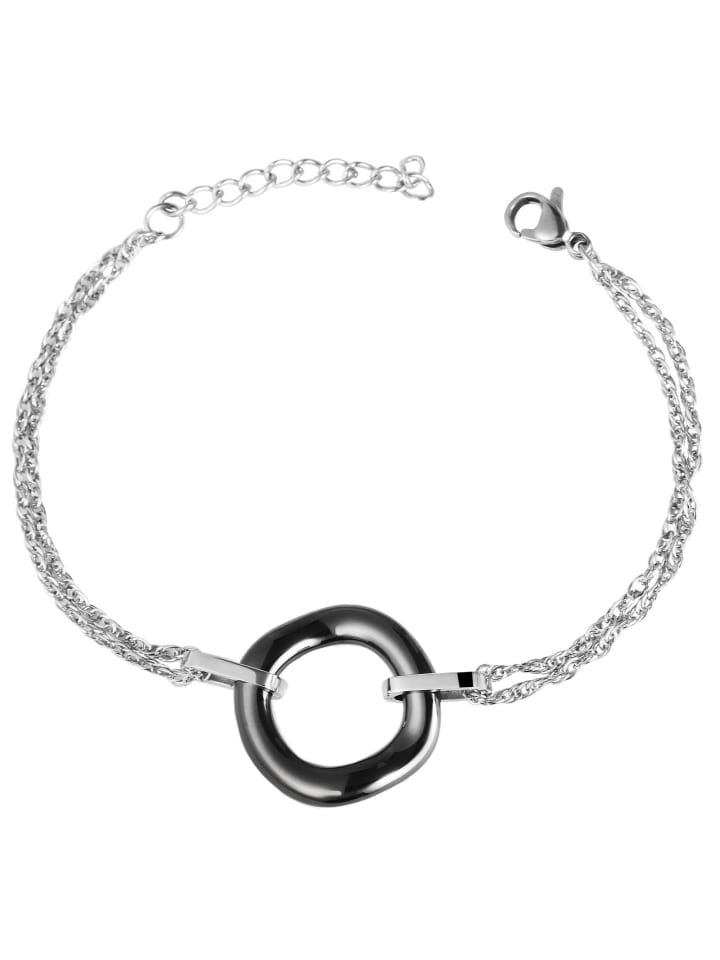 

Adeliás Женский браслет из нержавеющей стали 16+3 см, серебристый