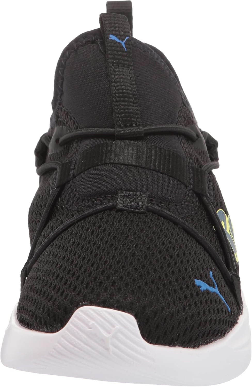 Кроссовки PUMA для мальчиков Rift Slip On с принтом по всей поверхности, черный/синий/желтый — фото 2