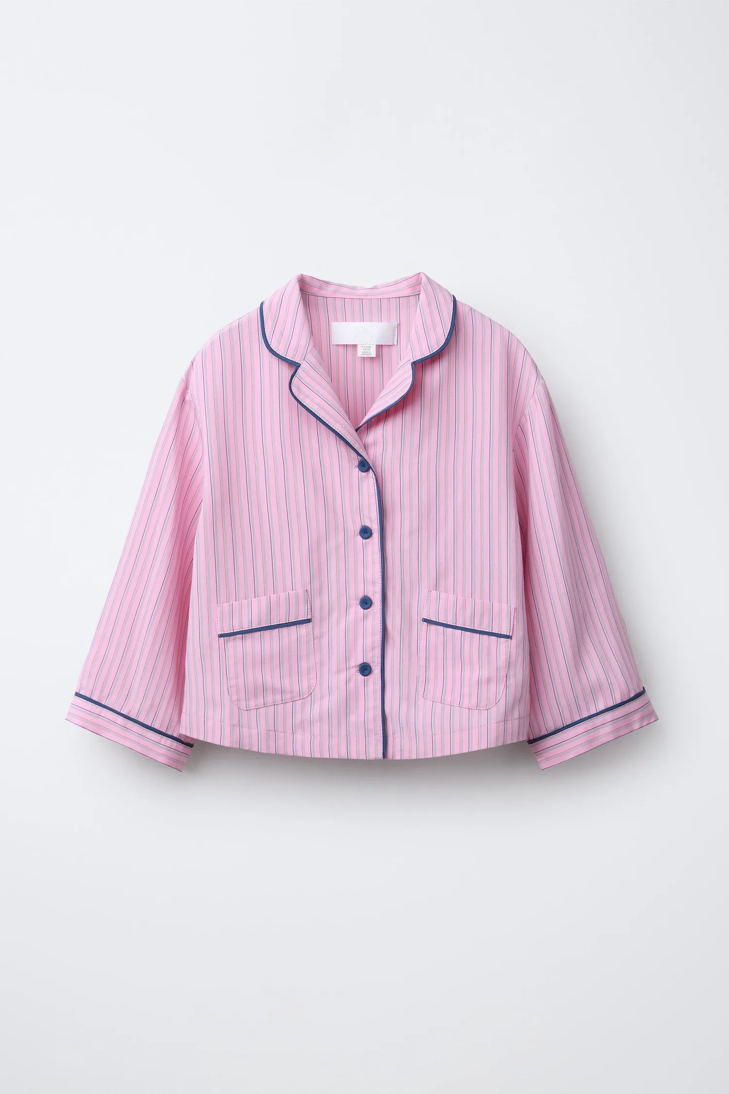 Полосатая рубашка Zara, розовый