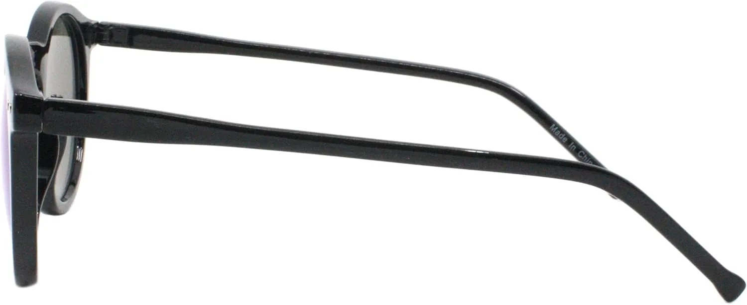 

Женские солнцезащитные очки круглой формы с вырезом в форме замочной скважины, винтажный дизайнерский стиль, защита от УФ-излучения 400 PASTL, Black (Blue Mirror)