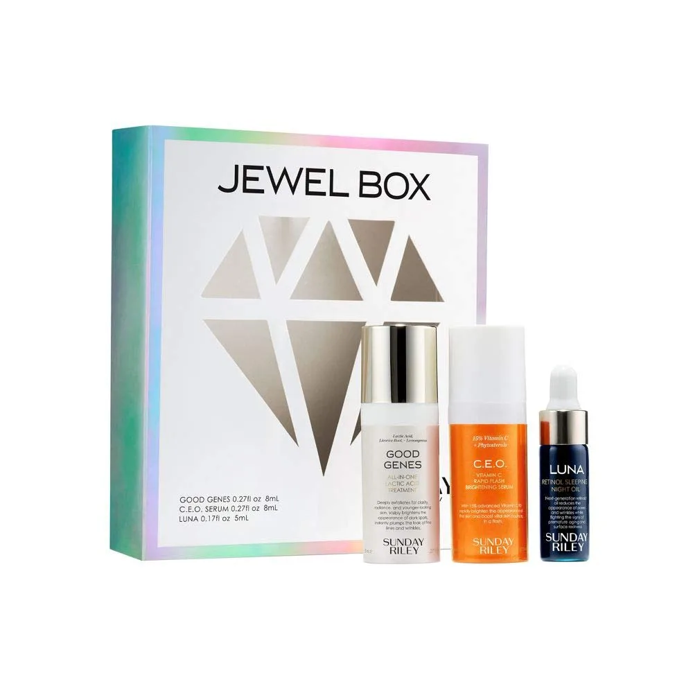 Набор для творчества Sunday Riley Jewel Box Kit, 0,7 жидких унций. Набор из 3 штук, No Color