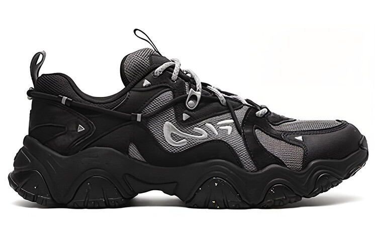 Мужские кроссовки Fluid 4 Lifestyle с низким верхом черного/серого цвета Fila — фото 2