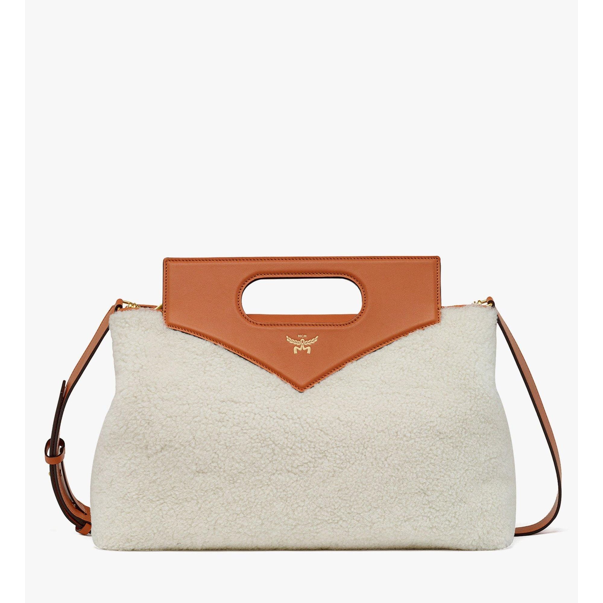 

Мягкая сумка-тоут Diamond из овчины и кожи Mcm, белый