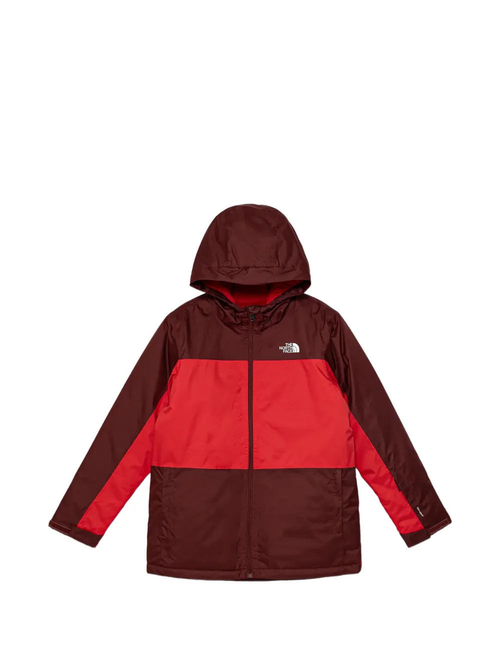 

Куртка с капюшоном в стиле колорблок The North Face Kids, красный