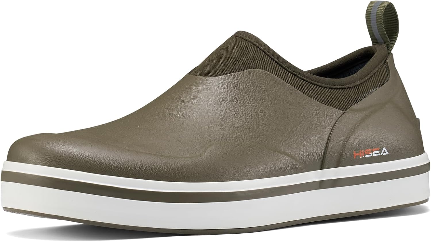 

Мужские дождевые ботинки HISEA для палубы, водонепроницаемые резиновые садовые туфли из неопрена для ухода за газоном, садоводства и фермерских работ, зеленый