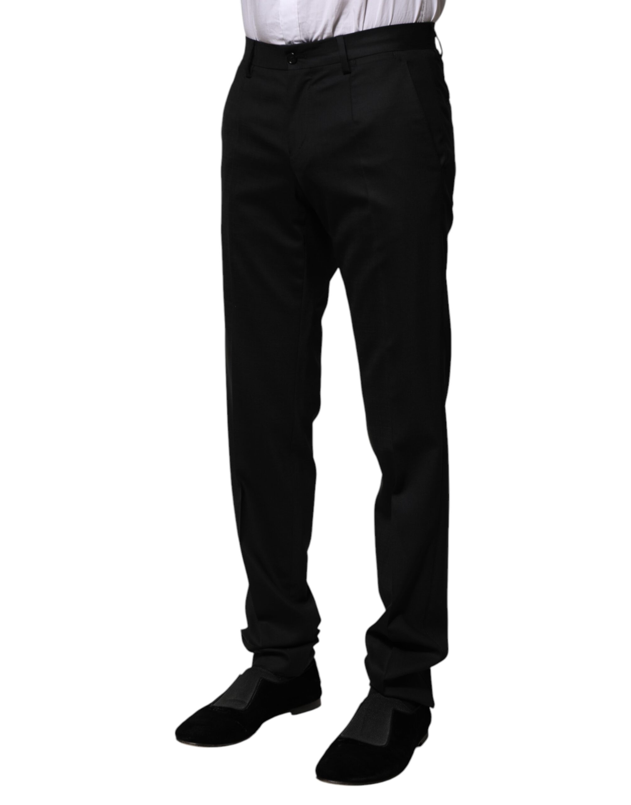 Черные шерстяные брюки для торжественного костюма Dolce & Gabbana, Black — фото 2