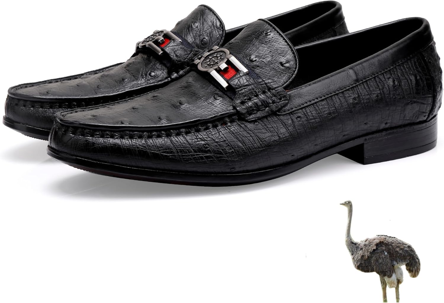 

Мужские кожаные лоферы с отделкой под астрахань, классические туфли для деловых и формальных мероприятий, с пряжкой, на молнии, для вечеринок и свадеб Generic, черный