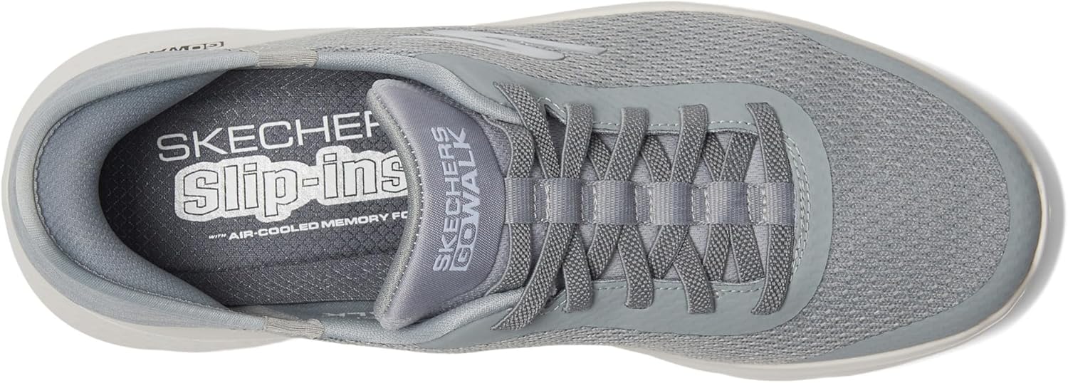 Мужские слипоны Skechers Hands Free Go Walk Flex - Free Hands 2, серый — фото 2