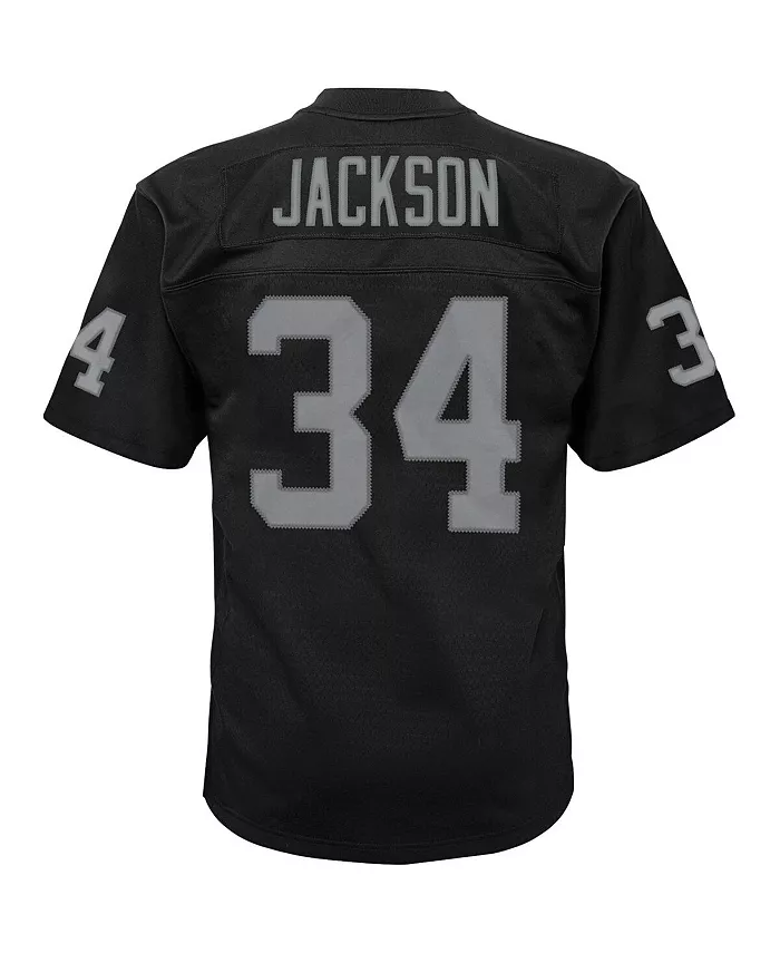 Детская футболка Bo Jackson Las Vegas Raiders 1988 Retired Legacy, черная (для мальчиков и девочек) Mitchell & Ness — фото 2