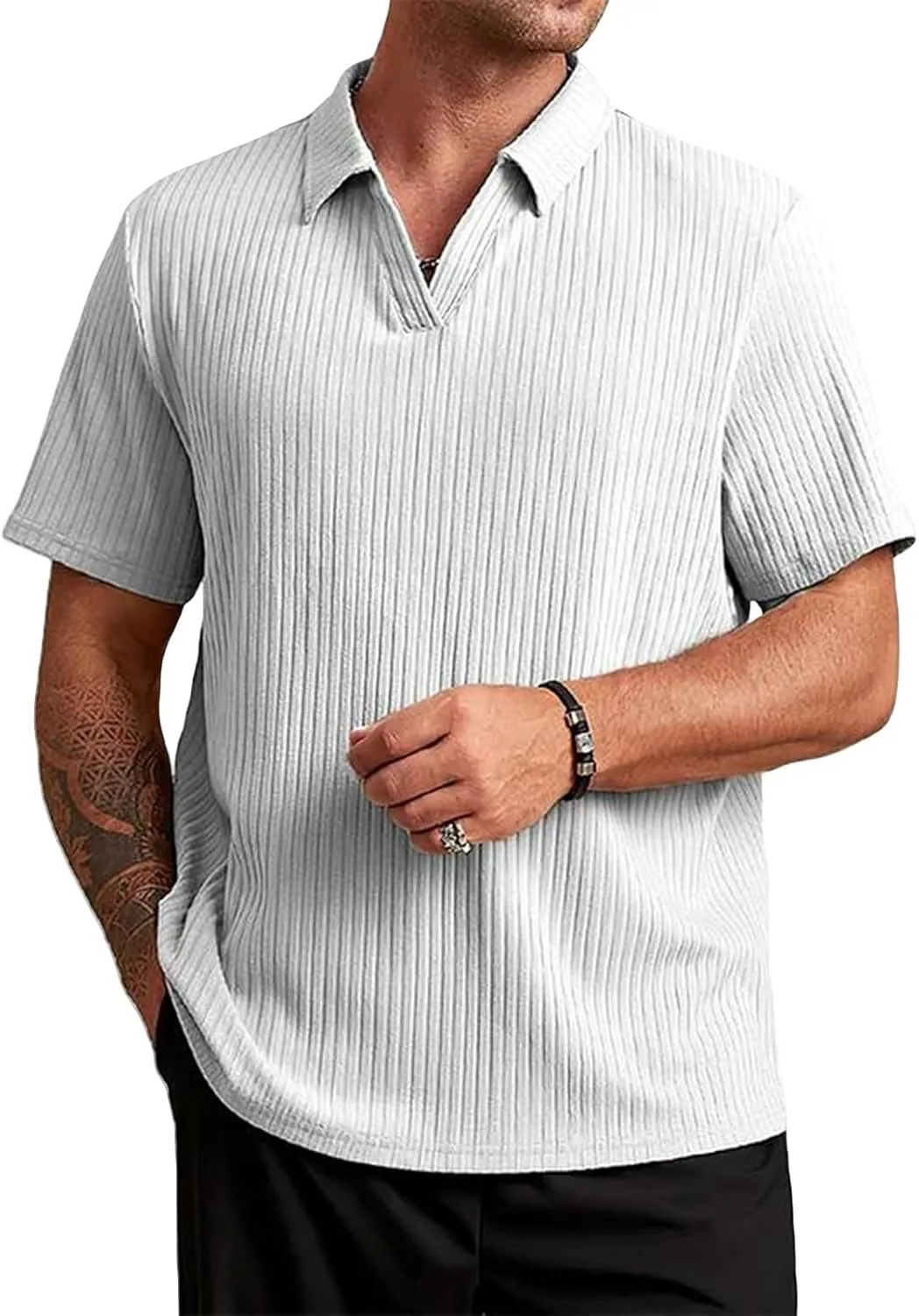 

Мужская текстурированная поло с коротким рукавом, Regular Fit XDFVC