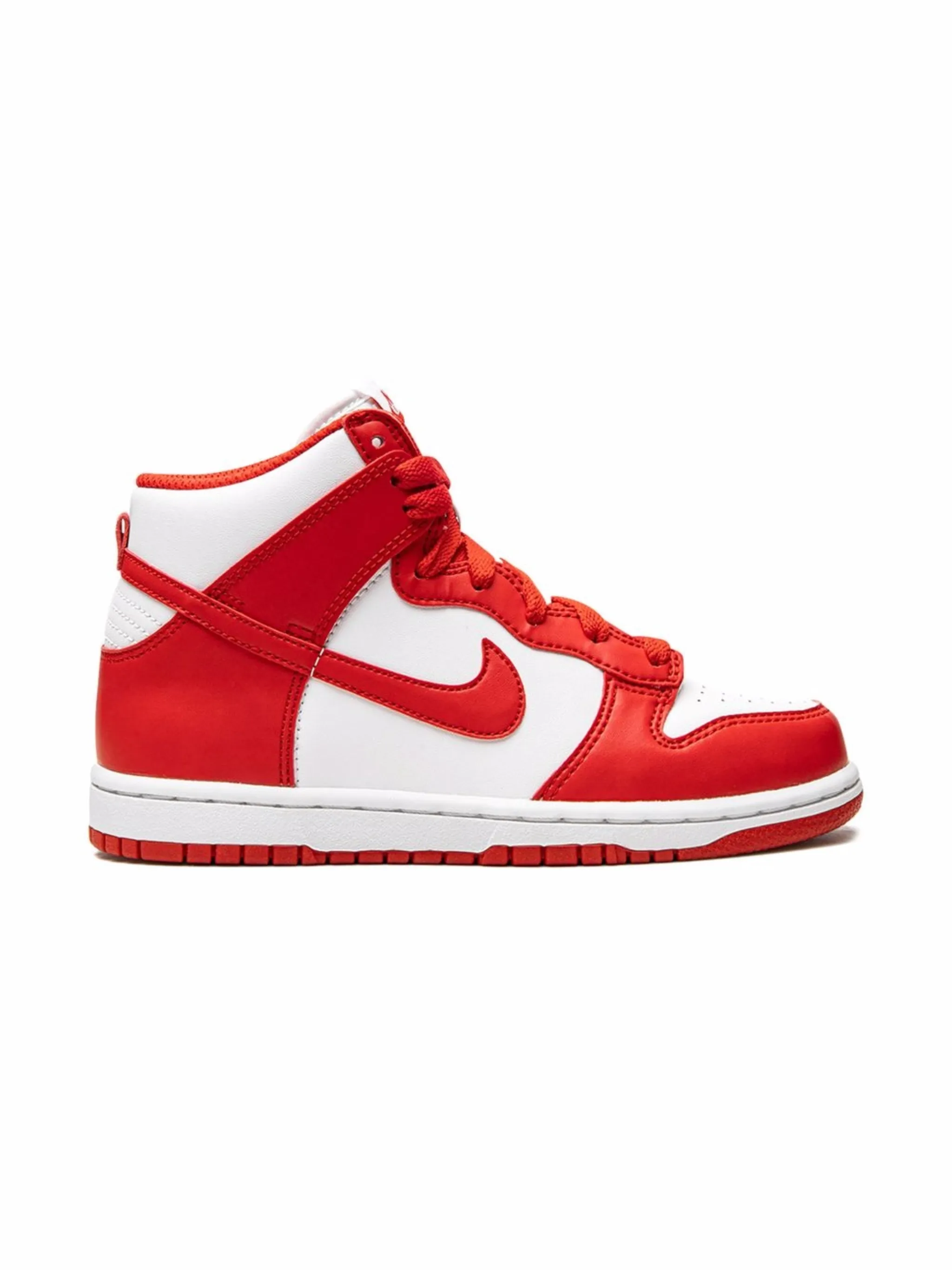 Кроссовки Dunk High Nike Kids, красный — фото 2