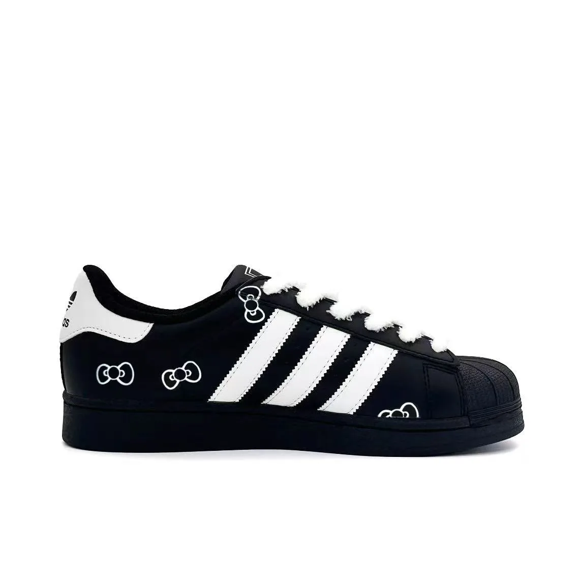 Adidas Originals Кроссовки для скейтбординга Superstar 2 Sniper Butterfly Leather Low top детские черные — фото 3