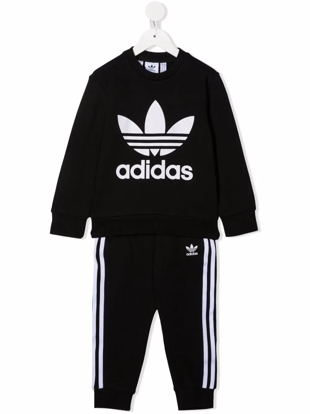 Спортивный костюм с логотипом Adidas Kids, черный