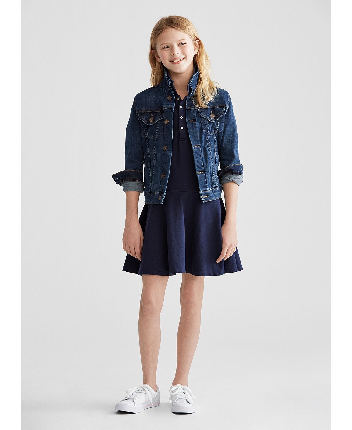

Джинсовая куртка и платье для больших девочек Polo Ralph Lauren