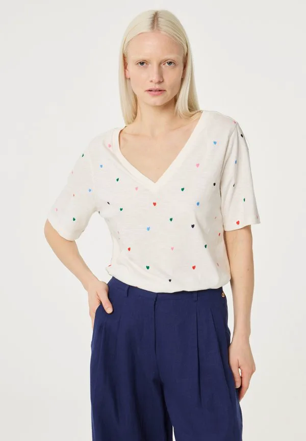 

Футболка с v-образным вырезом phil Fabienne Chapot, Cream White, Белый, Футболка с v-образным вырезом phil Fabienne Chapot, Cream White