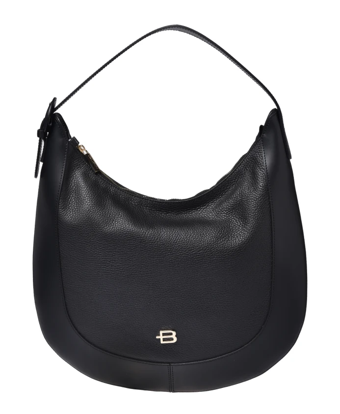 

Сумка-Хобо из зернистой кожи Baldinini, черный