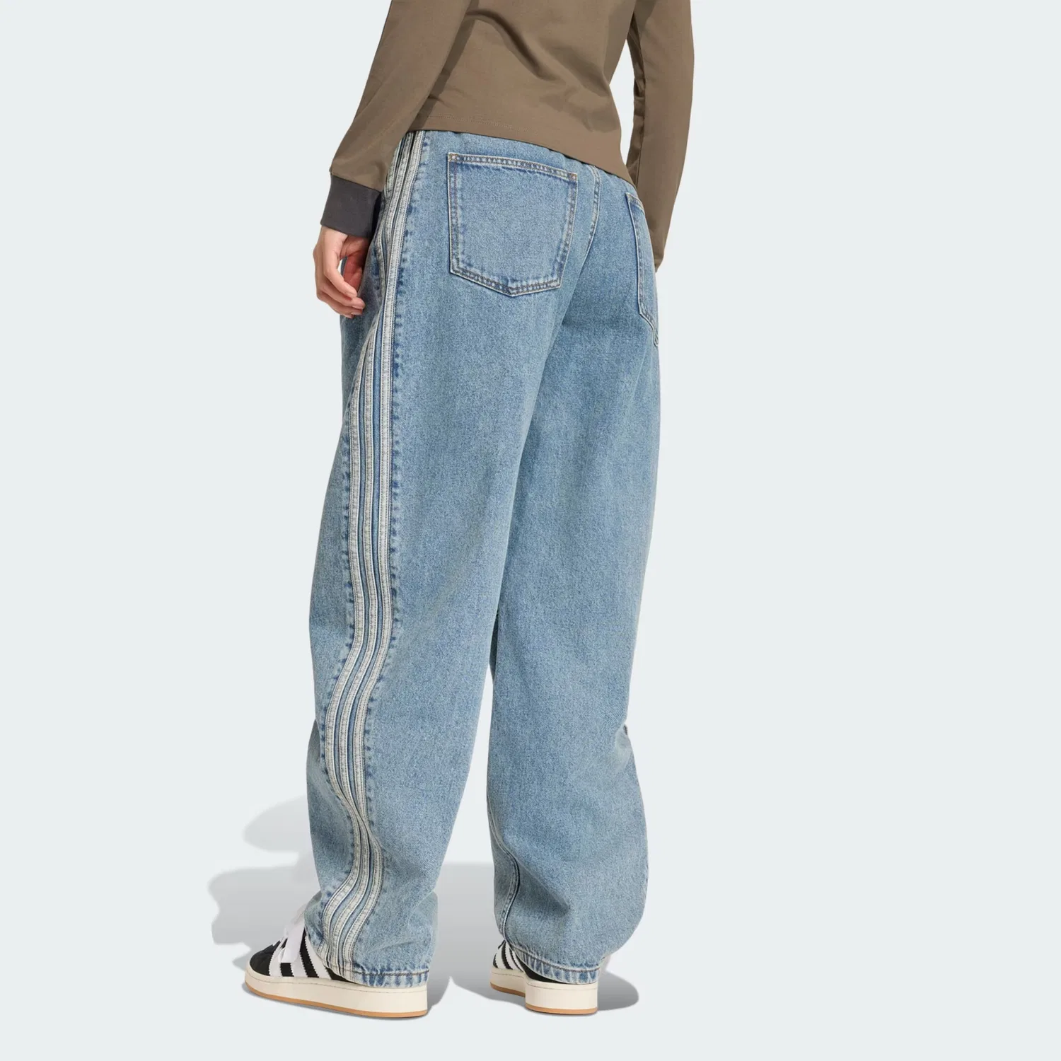 Джинсы Adidas Originals Barrel Jeans синего цвета — фото 3