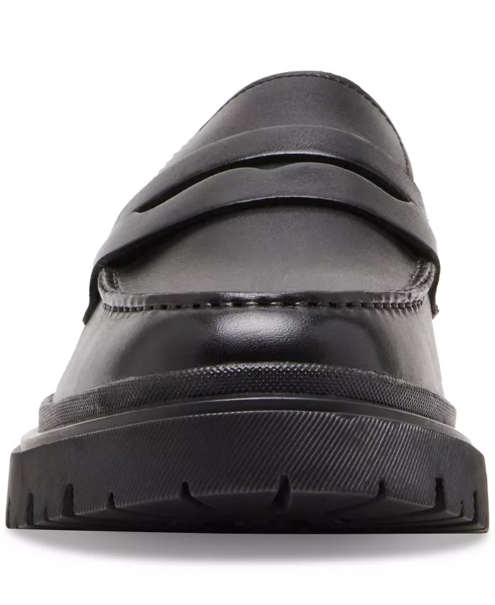 Мужские пенни-лоферы Akkron на массивной подошве из кожи Steve Madden, черный — фото 4
