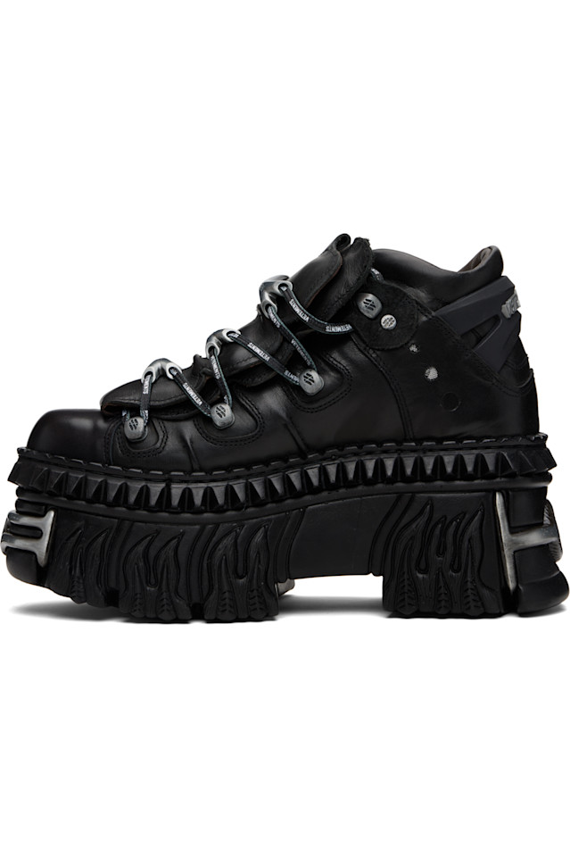Новые кеды на платформе New Rock Edition Vetements, черный — фото 3